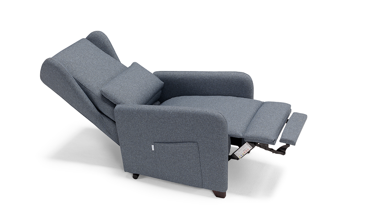 Poltrona a dondolo Divit SE16 comoda poltrona relax imbottita in grigio ✓ Compra ora