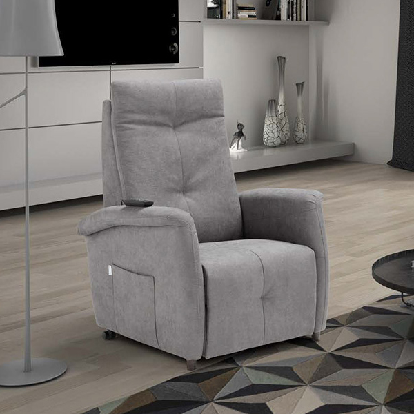 Poltrona relax elettrica con sollevatore in tessuto RELAX (grigio scuro