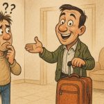 persona perplessa perché non sa dove far dormire un'ospite improvviso