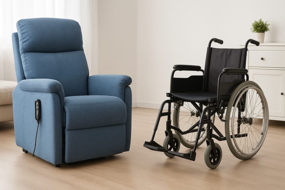 scelta tra poltrona relax e sedia a rotelle